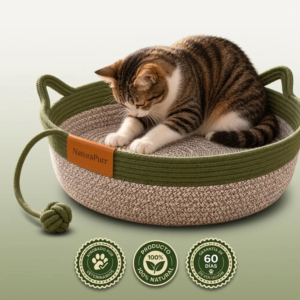 Cesta NaturaPurr™ — Rascador Natural 3 en 1